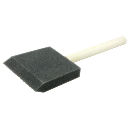 Weiler 3" Foam Applicator Brush, 2-5/8" Length, Wood Handle 99806